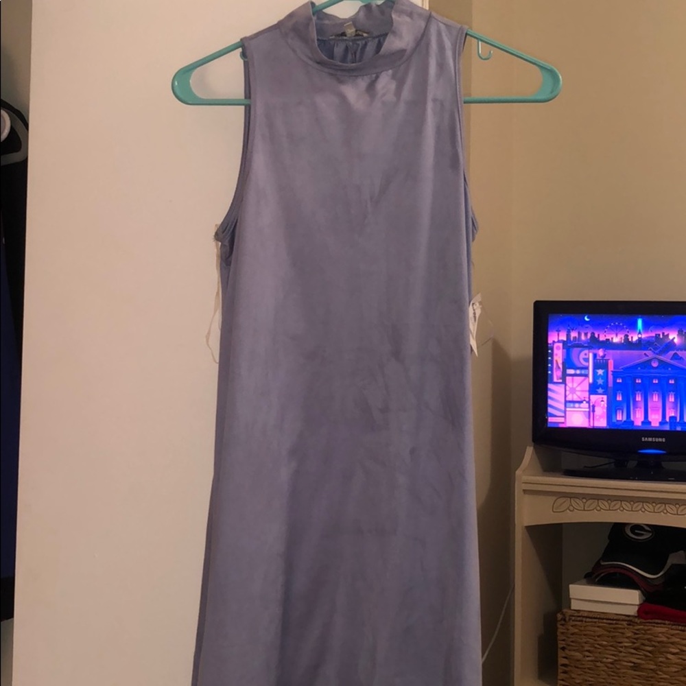 Suede swing dress